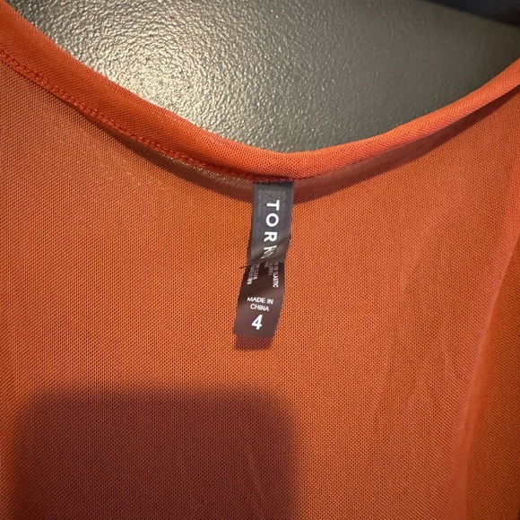 Torrid size 4x burnt orange sheer swim cover up - Picture 2 of 3